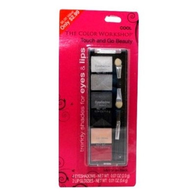 THE COLOR WORKSHOP Trendy Shades for Eyes & Lips Cool 4 Eyeshadow & 2 Lip Gloss