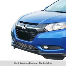 For Honda HR-V 16-18 APG 1-Pc Silver Hairline Horizontal Billet Bumper Grille