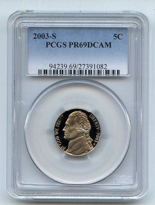 2003 S 5C Jefferson Nickel PCGS PR69DCAM