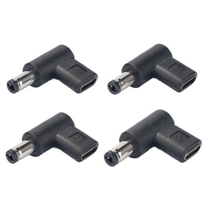 Female USB C to DC5525/DC5521 Adapter for Power Delivery Charging Solution Black
