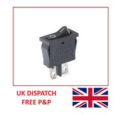 Black Red 2 Position Rectangular Rocker Switch 2 Pin 250V 6A KCD1 ON OFF