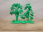 Vintage 60's Marx Battleground Play Set Green Trees Accessories One Section