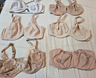 LOT OF 6 Underwire Bras; Size 40DD Bali Glarmorise Delimira
