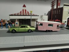  LESNEY MATCHBOX # 62 MERCURY COUGAR SUPERFAST And Caravan Trailer 