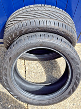 2 x Uniroyal Rainsport 5 Tyres 225/50R18 XL 8mm Tread Left - Used Excellent