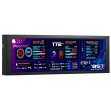 7.84 Inch Mini Monitor HD IPS 1280x400 Secondary Screen Stretched Bar LCD Dis...