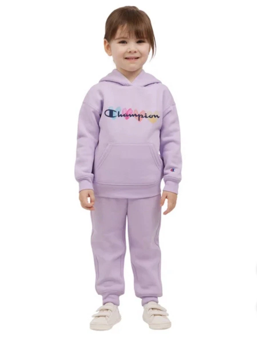 NWT! Champion Girl's Fleece Hoodie & Joggers 2-Piece Set, Light Purple Size 6