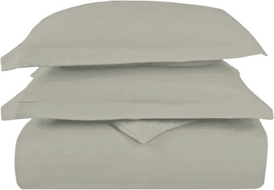 Luxurious 100% Cotton King Duvet Cover Set, 1000 Thread Count, Silver Sateen