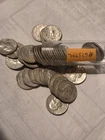 1961-1964 P&D Roll Of 40 Silver Quarters In Plastic Tube VF-AU