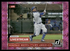 2021 Donruss Livestream Pink Fireworks #6 Mookie Betts - BB