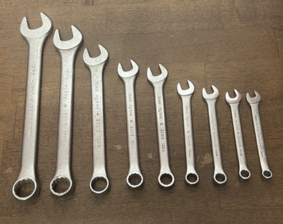 #ad #ad Vintage Husky Combination Wrenches 12pt Metric 7mm 19mm Alloy Steel USA 9 Pcs. $39.99