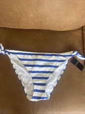 Lauren Ralph Lauren Women's Swim Bottoms Side-Tie Striped Size 14 NWT