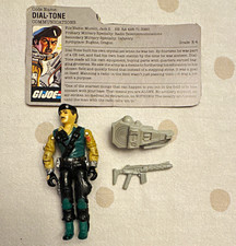 Vintage G.I. Joe Dial-Tone Communications Figure w/ Gun & Backpack. COMPLETE!