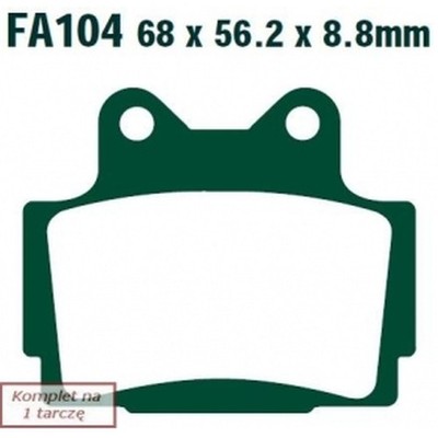 1x ORIGINAL  Ebc Brakes FA104 Bremsbelagsatz, Scheibenbremse, Bremsklötze