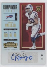 2017 Panini Contenders Championship Ticket 13/49 Tanner Vallejo #215 Auto 0pm