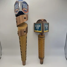 Lot of 2 Samuel Adams Seasonal Tap Handles. Wood, Metal, Kegerator Beer Handles