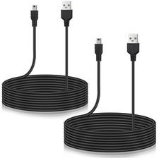 Smays 15 ft Long Mini USB Cable for PS3 Controller, Mini-B Charger Cord Black