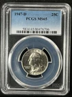 1947-D  25C Washington Quarter Dollar PCGS MS65   80476706
