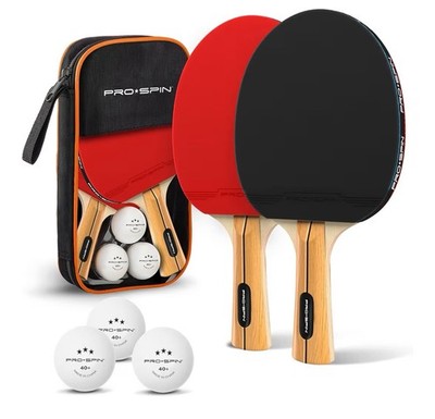 Pro-Spin Ping Pong Paddles & 3-Star Balls   High-Performance Table Tennis Set