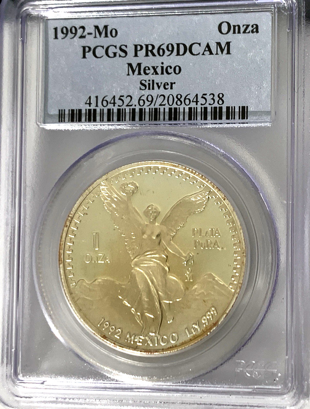 ⚡️⚡️1992 MEXICO SILVER LIBERTAD 1 ONZA PCGS PF 69 ULTRA CAMEO