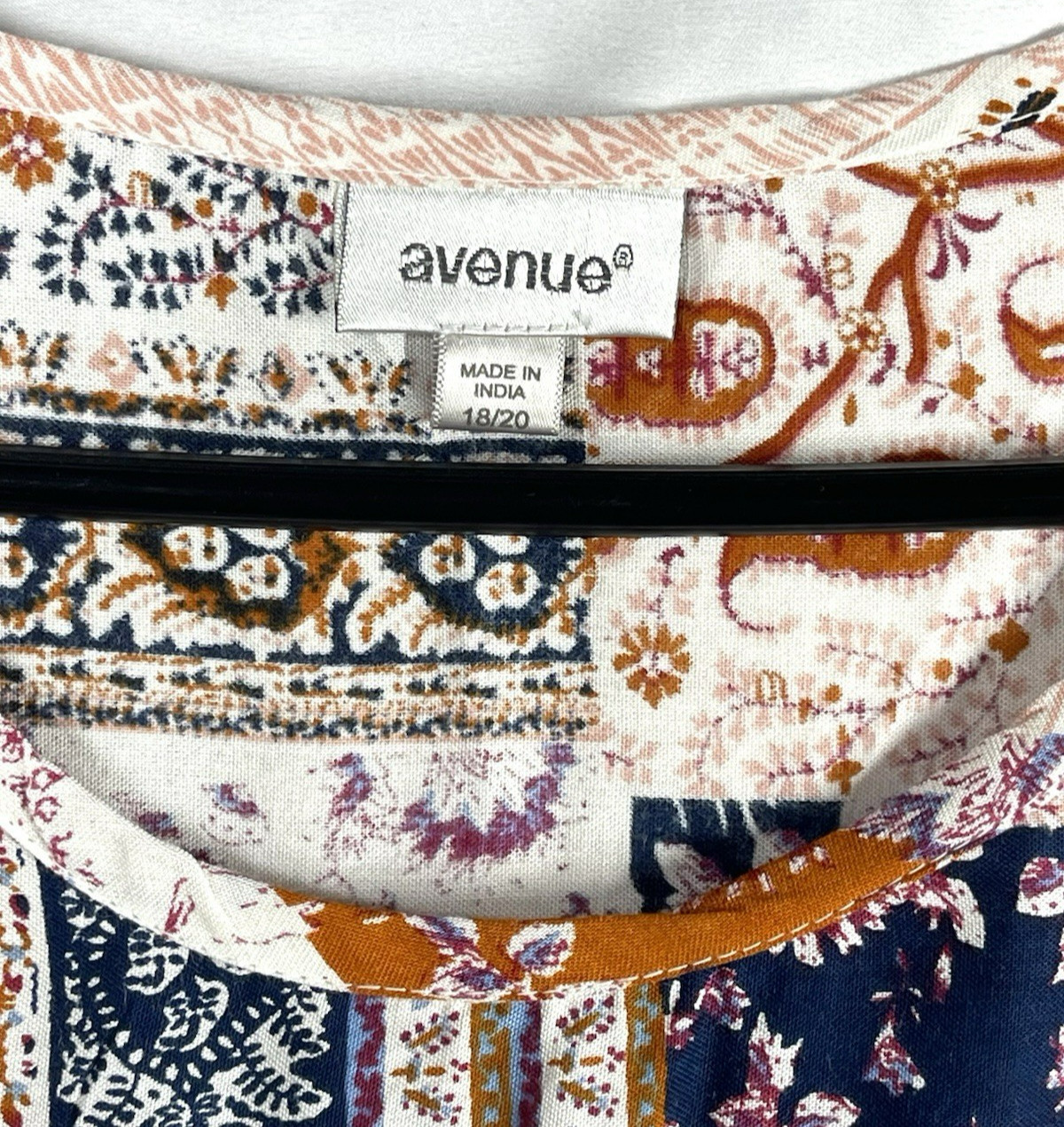 Avenue Boho Patchwork Top Tunic Plus Size 18/20 F… - image 3