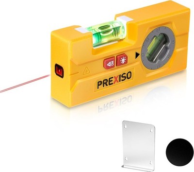 PREXISO 2 in 1 Line Laser Level Mini Torpedo Spirit Level with Light 3.75 Inch