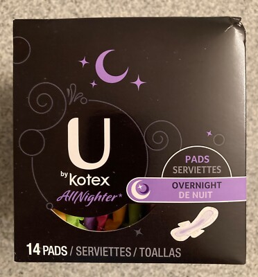 U By Kotex All Nighter Pads Overnight 14 Pads