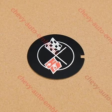 1Pc Cross Flag Valve Cover Emblems Badges 1969-1982 Corvette C3