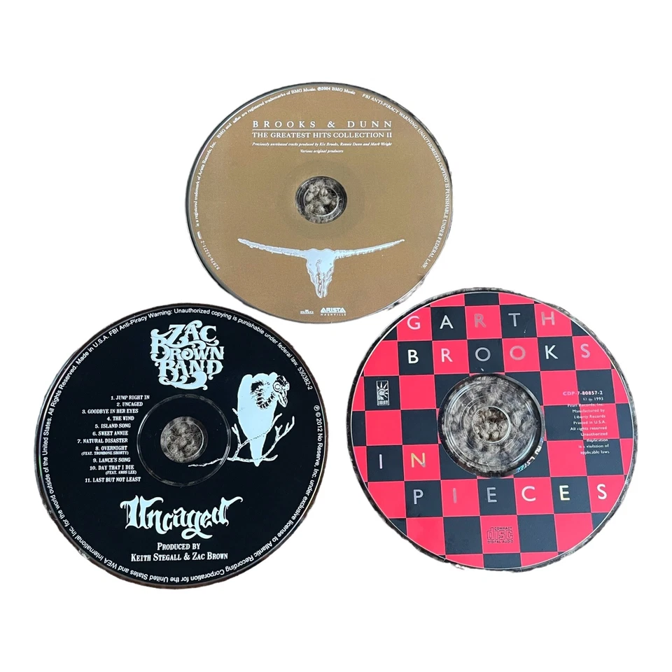 Country CD Disc Only Lot Of 11 Garth Brooks Keith Urban Reba Rascal Flats - Image 2 of 4