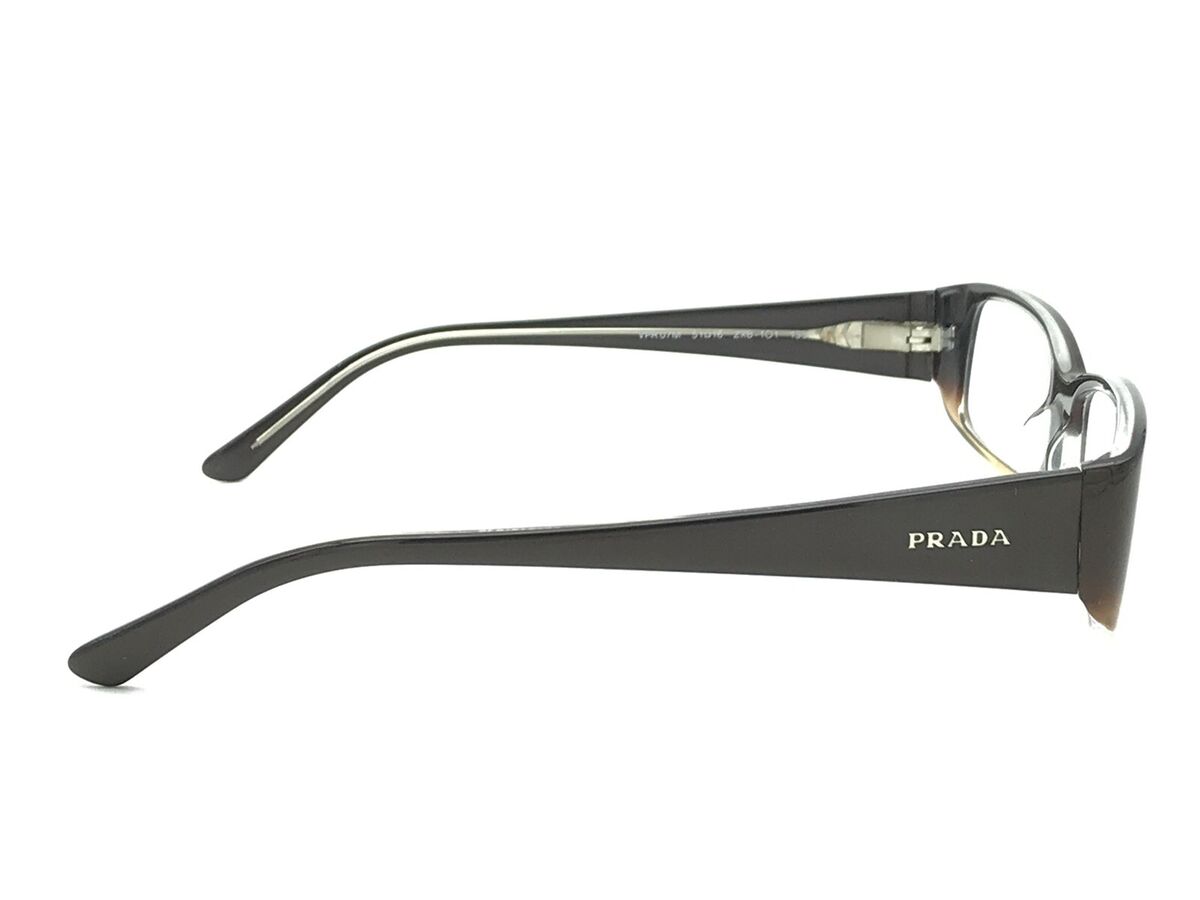 Prada VPR 07M ZXB-1O1 Women's Brown Rectangular Eyeglasses Prada VPR 07M ZXB-1O1 Women's Brown Rectangular Eyeglasses