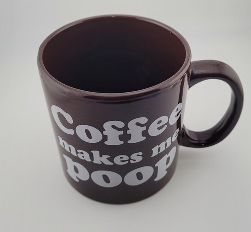 COFFEE MUG "Coffee Makes Me Poop" Brown Giant Mug Large 22oz. Cup Funny - Picture 6 of 8