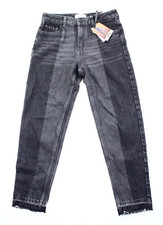 NWT - MANGO / MNG AUTHENTICS Women's MOM Black/Grey JEANS Size: 8 US / 40 EU