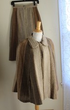 Curlew Weavers Wales Fiber Artist Hand-woven Cape Skirt Suit Set Wales Xs S M