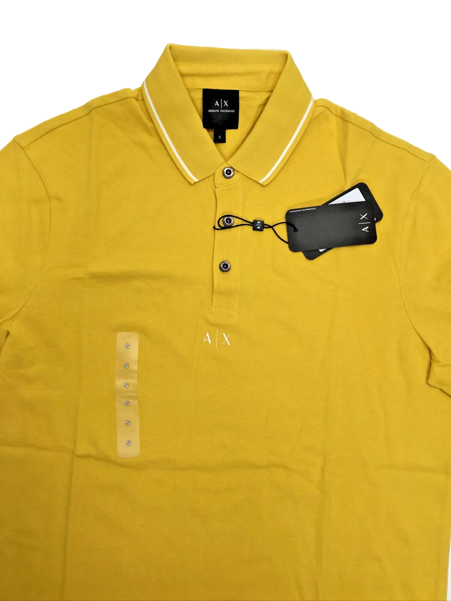 A|X Armani Exchange Men's, Short Sleeve Logo Mesh Polo Shirt