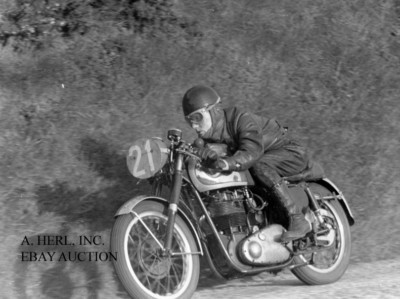 BSA 500cc Goldstar 1955 Senior TT on the Isle of Man motorcycle racing photo 
