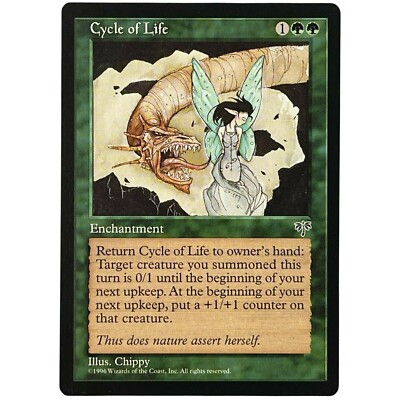 Cycle of Life Green Rare Mirage MTG Magic the Gathering NM | eBay