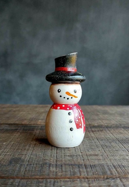 snowman peg doll