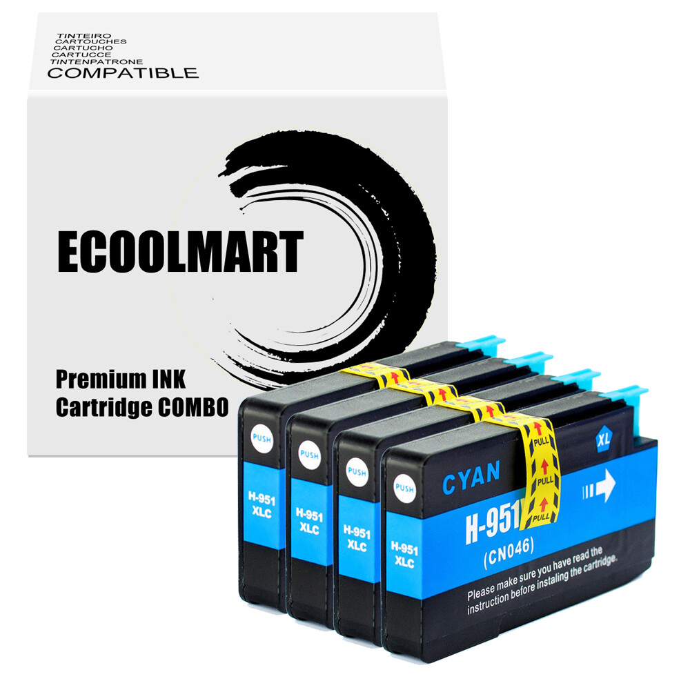 4C Ink Cartridges replace for HP 950XL 951XL Officejet Pro 8640 251dw 8615