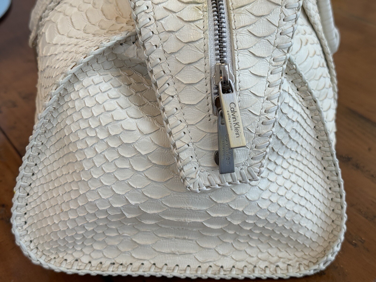 Calvin Klein Collection Large White Python Design… - image 21