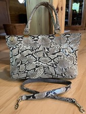 Vintage Varon Genuine Snake Skin Satchel Crossbody Purse Bag Made in Korea