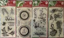 4 New Inkadinkado CHRISTMAS Cling Stamp Sets SNOWFLAKES SNOW BIRDS