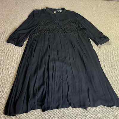 hudson grey dress Hudson Gray Womens Dress Small Black Above Knee Keyhole Back Crochet Lined