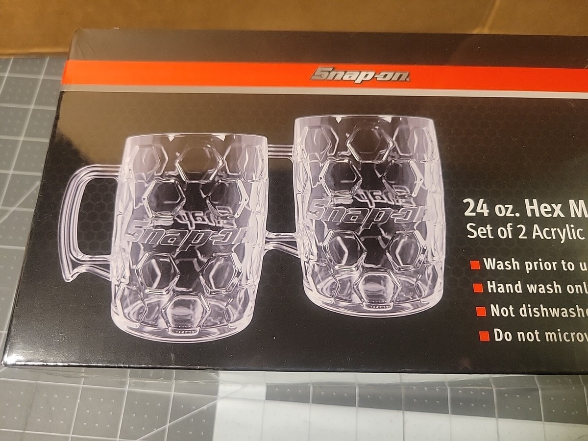 NIB Snap On Tools 24oz Hex Mug Set Of Two SSX20P134 Promotional