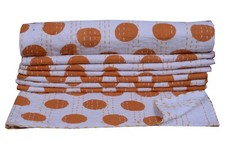 Indian Handmade Twin Quilt Floral Kantha Bedspread Throw Cotton Blanket Gudari