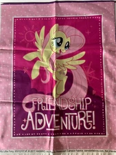 Large Fluttershy Pillow for bed, My Little Pony, washable pink cotton, girl