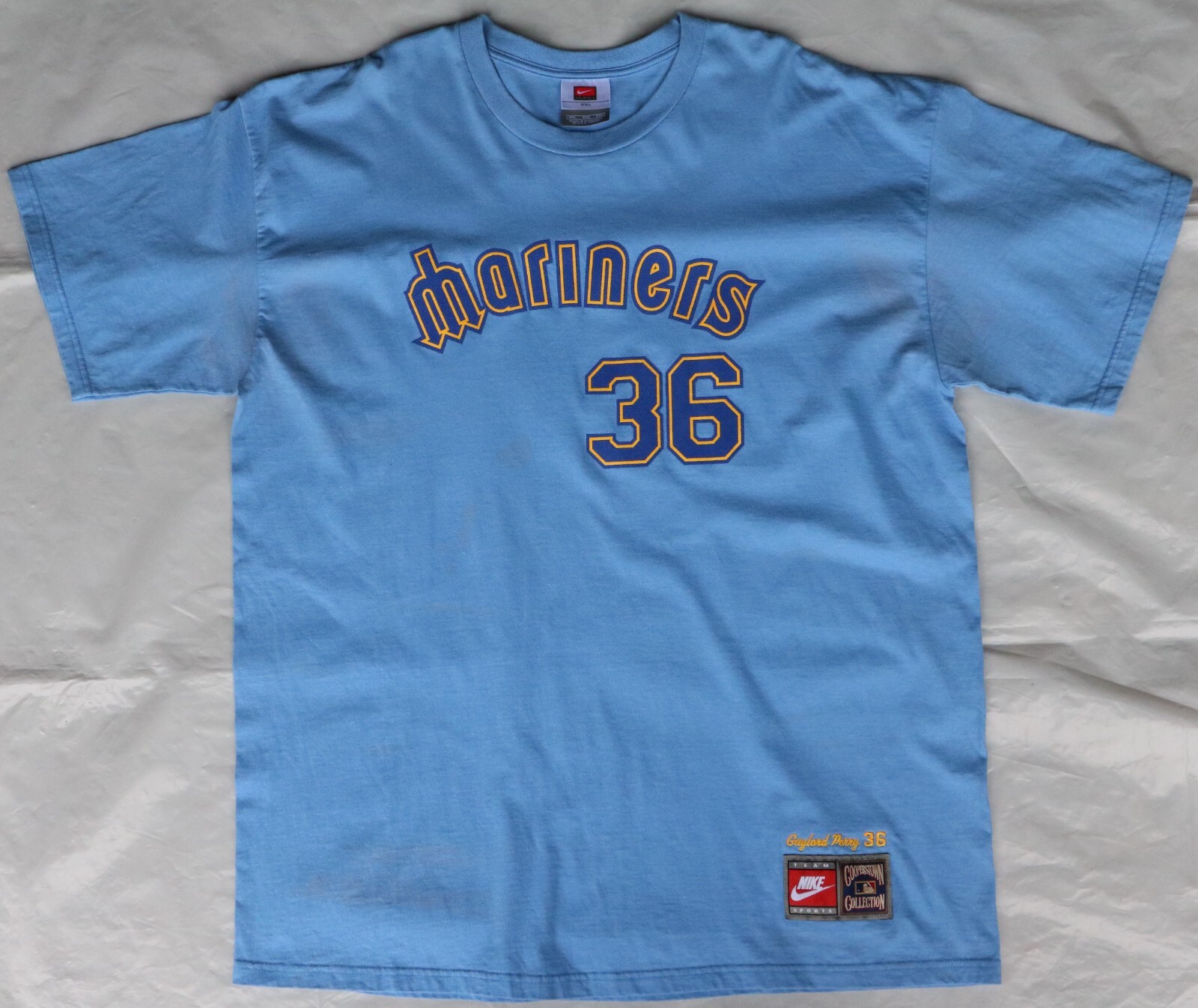 GAYLORD PERRY 36 SEATTLE MARINERS NIKE COOPERSTOWN COLLECTION 2XL