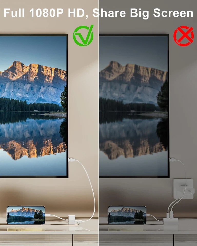 Cavo Lightning con Certificazione MFi iPhone iPad HDMI TV 1080P Video AudioPower - Immagine 3 di 4