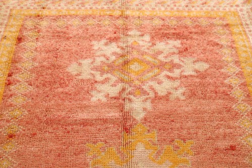 Antique Geometric Vegetable Dye Moroccan Runner Rug Wool Hand-knotted 4x11 ft - Picture 7 of 12