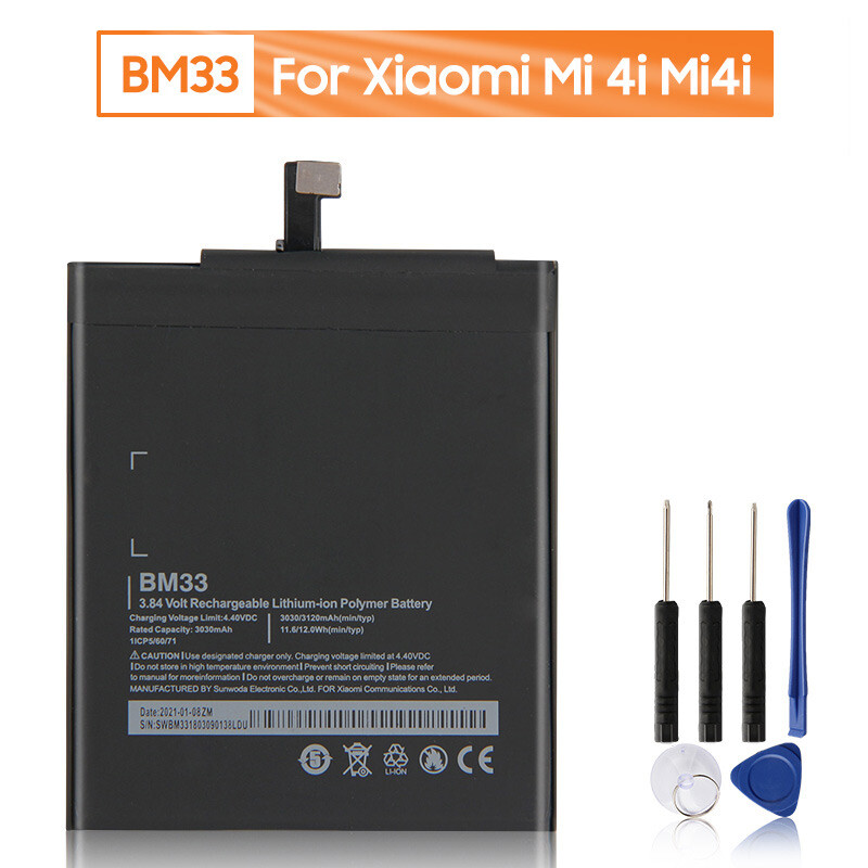 Original Replacement Battery BM33 for Xiaomi Mi 4i Mi4i Phone