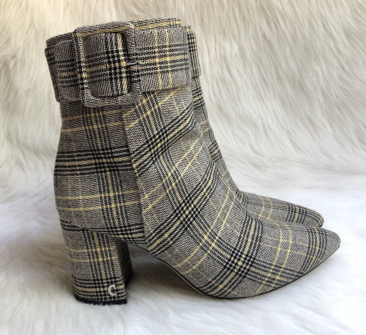 Plaid thigh high boots sale